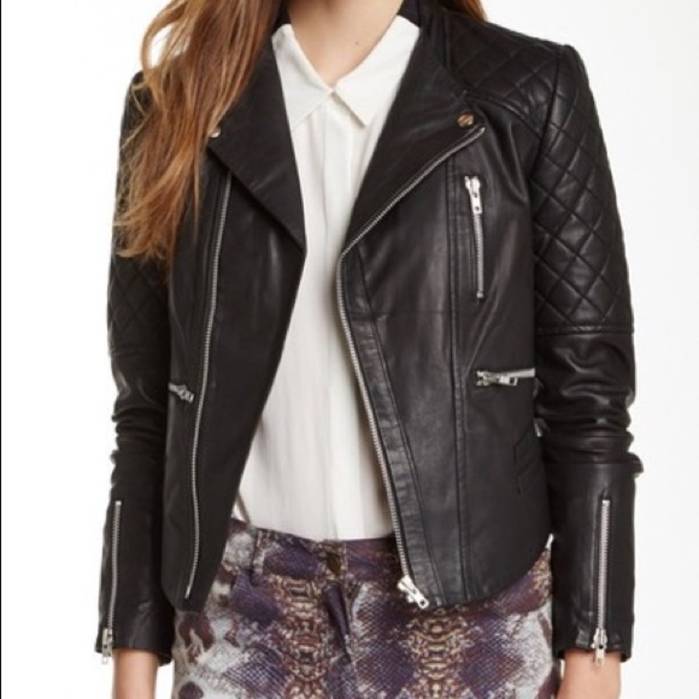W118 By Walter Baker Mindy Leather Biker Jacket